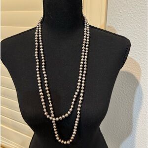 Genuine Black Freshwater Pearls 17" Long